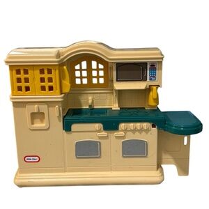 Vintage Little Tikes Dollhouse Country Kitchen Combo Sink Stove & Refrigerator